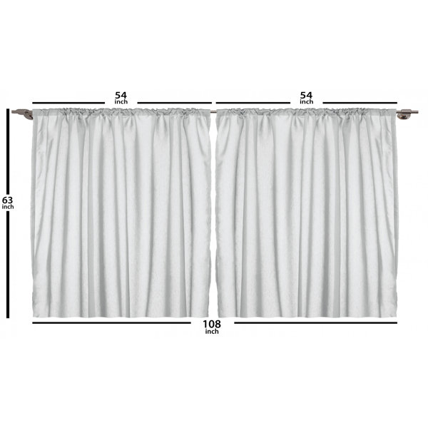 ehp 3 piece printed kitchen curtain set, 1 valance & 2 tiers (36" tiers